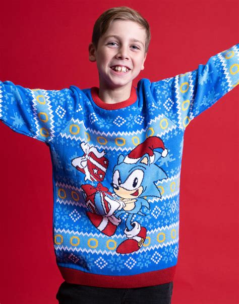 Sonic The Hedgehog Kids Knitted Christmas Jumper — Vanilla Underground