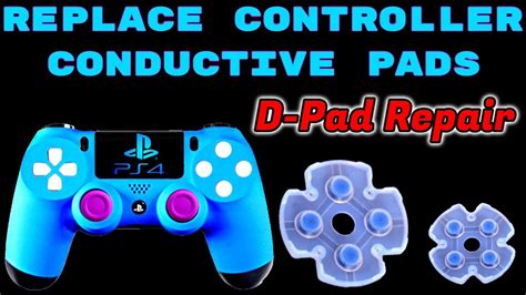 HOW TO REPLACE BROKEN D-PAD BUTTONS, PS4 CONTROLLER RUBBER PAD REPAIR - YouTube