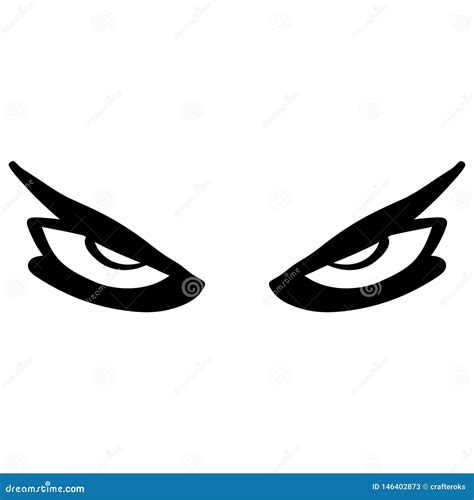 Angry Eyes Vector Human Gesture Stock Vector - Illustration of logo ...