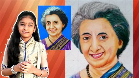 Former prime minister INDIRA GANDHI colour pencil drawing how to draw/colour pencil drawing ...