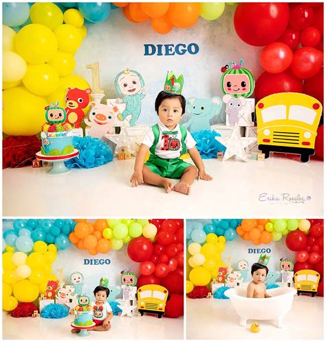 Cocomelon Boy Cake smash- The Bronx New York Baby Photographer - Erika Rosales New York Photo ...