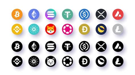 Free Vector | Popular Cryptocurrency Logos Set