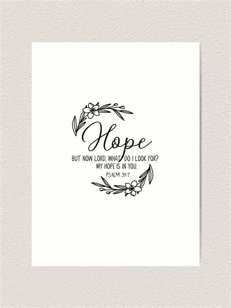 "Hope Quote, Hope Bible Verse, Hope Wall Art, Scripture Wall Art ...