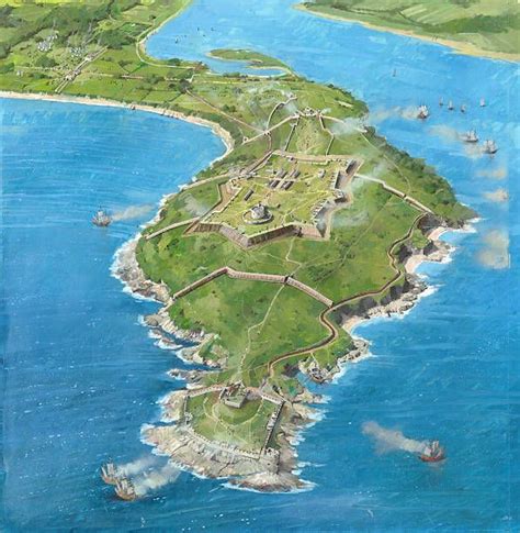 Pendennis Castle, Cornwall during the siege of 1646 by Ivan Lapper Chateau Medieval, Medieval ...