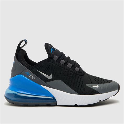 Kids Boys Youth Black And Blue Nike Air Max 270 Trainers | schuh