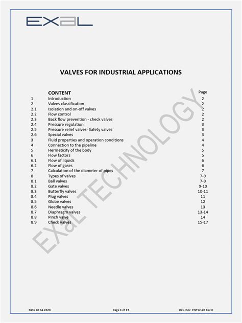 Valves For Industrial Applications | PDF