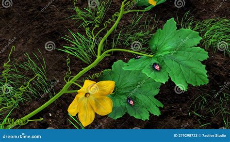 Pumpkin flower stock image. Image of male, flowers, plants - 279298723