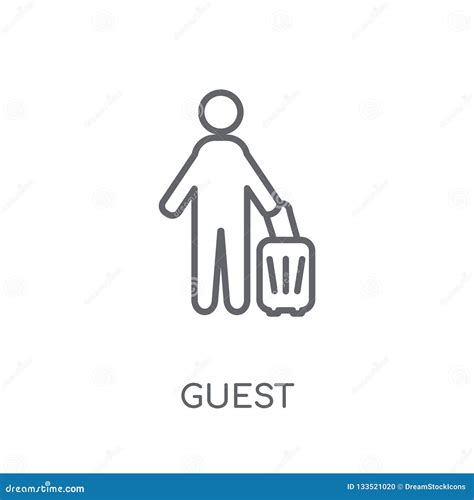 Guest Linear Icon. Modern Outline Guest Logo Concept on White Ba Stock ...