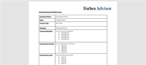 Employee Development Plan: How To Guide & Template – Forbes Advisor