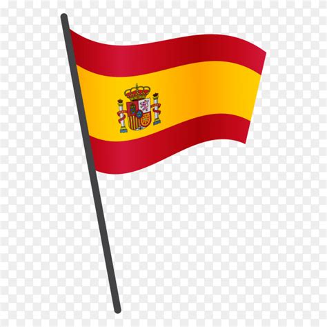 Spain flag waving on a flagpole on transparent background PNG - Similar PNG