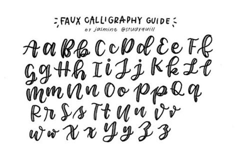 Fake calligraphy alphabet, Lettering alphabet fonts, Faux calligraphy alphabet