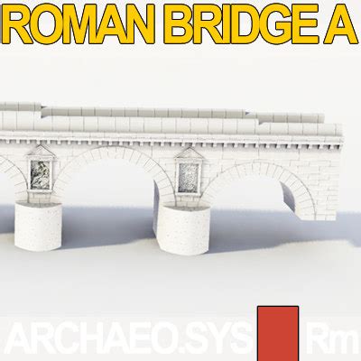 ancient roman bridge imperial obj