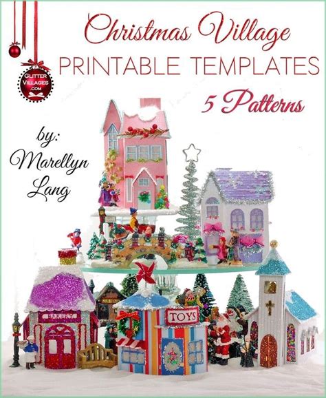 5 Christmas Village house templates to print. DIY with paper, similar to the nostalgic Put ...