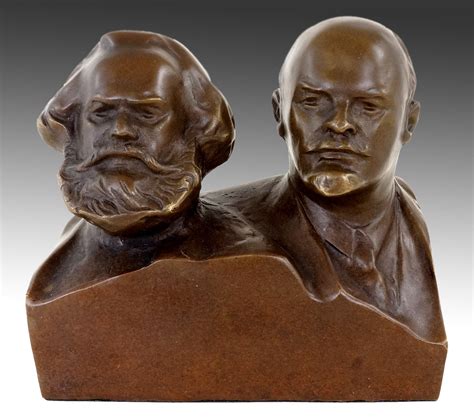 Kunst & Ambiente - Bronze Bust Head - Marx and Lenin - Bronze Figurine - Karl Marx Sculpture ...