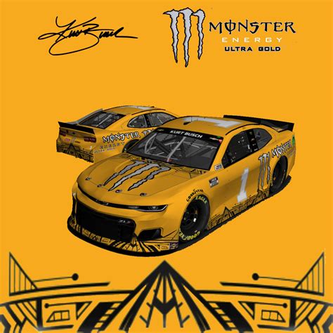 Kurt Busch 1 Monster Energy Ultra Gold 21 car fic | Stunod Racing