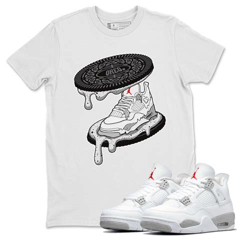 Air Jordan 4 Retro White Oreo Sneaker Shirts and Sneaker | Etsy