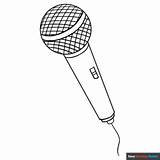 Microphone Coloring Page  Easy Drawing Guides sketch template