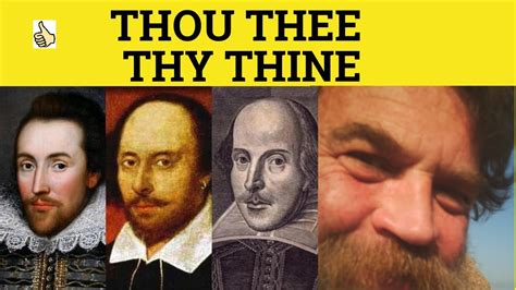 🔵 Thou Thee Thy Thine - Meaning Examples - Old English Pronouns - ESL British English ...