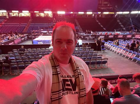 Matt Young on Twitter: "My seats! Wearing a White AEW T-shirt with the MJF scarf! Will be ...