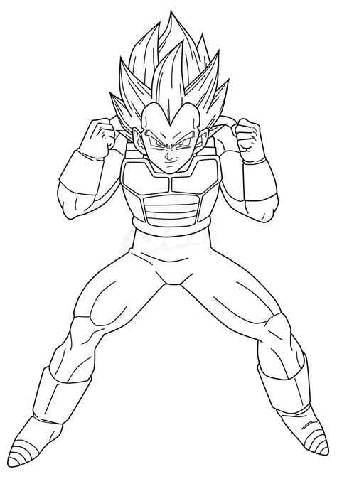 Dragon Ball Z Vegeta Ss Coloring Page Coloriage Dragon Ball Z | The ...