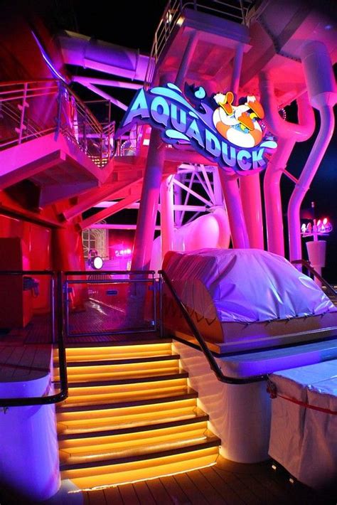 AquaDuck at night | Disney cruise line, Disney cruise, Night