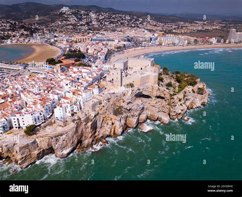 Aerial view of Peniscola Castle Stock Photo - Alamy