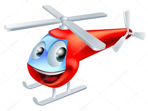 Helicóptero personaje de dibujos animados vector, gráfico vectorial ...