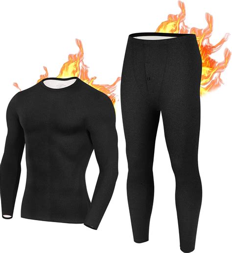 Souke Sports Thermal Underwear Men Winter Thermal Underwear Set Ski Underwear Men High ...