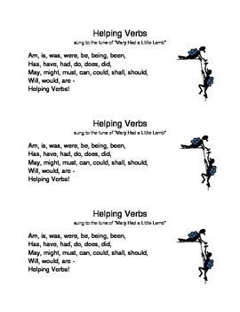 Helping Verbs Song Lyrics