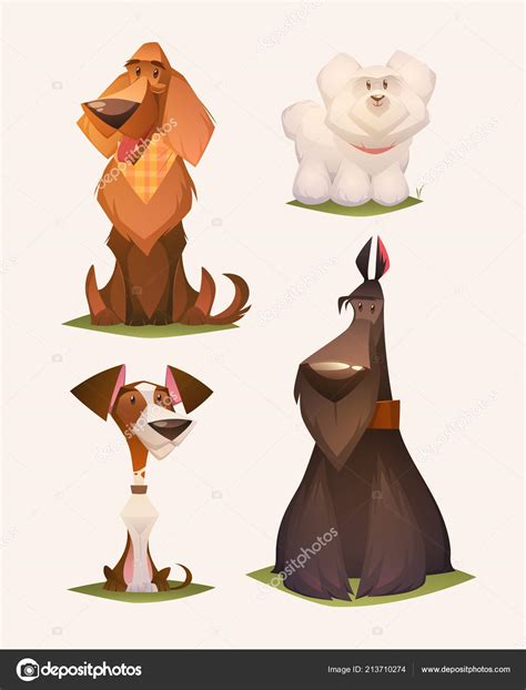 Dog Characters Cartoon Vector Illustration Stock Vector Image by ...