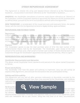 Stock Buyback Agreement Template | Best of Document Template