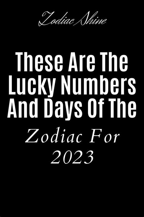 These Are The Lucky Numbers And Days Of The Zodiac For 2023 | Libra lucky numbers, Horoscope ...