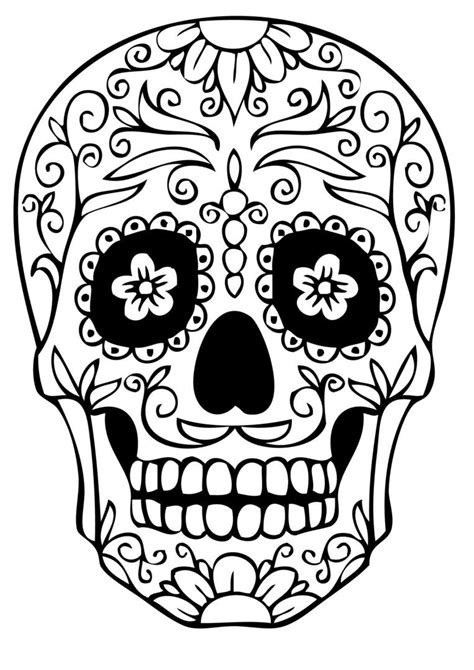 Simple Sugar Skull Drawing | Free download on ClipArtMag