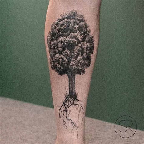 Tree With Roots Tattoo