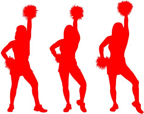 Cheerleaders Silhouette | Free vector silhouettes