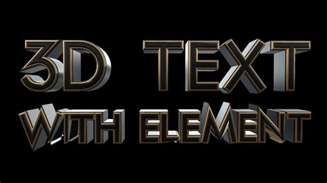 After Effects Tutorial: 3D Text with Element - YouTube