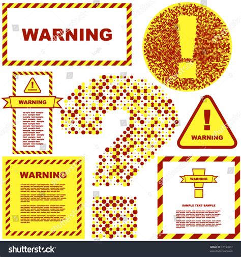 Warning Vector Label Vector Template Stock Vector (Royalty Free ...