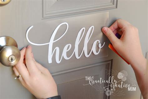 See how you can create vinyl decals! I make a removable hello decal for my front door and a ...