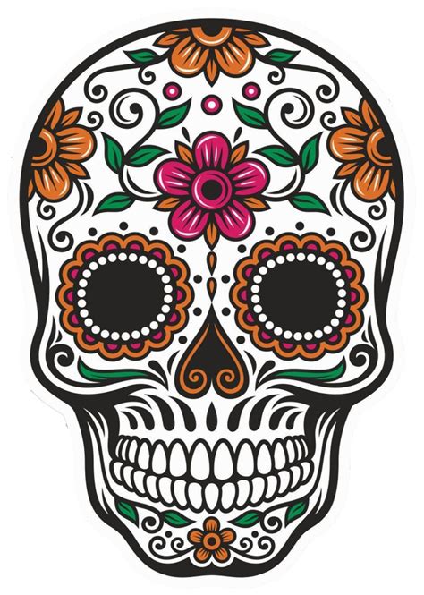 Sugar Skull Vinyl Sticker Decal Mexican Spanish Day of the Dead Fun ...