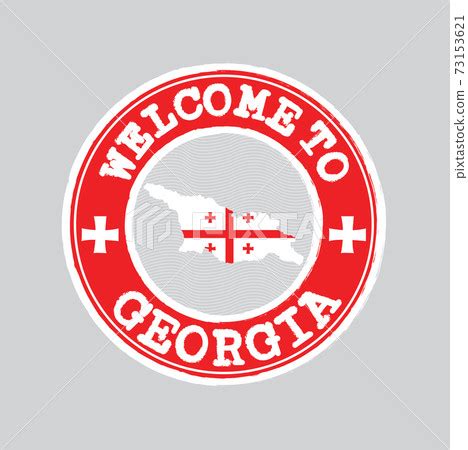 Vector stamp of welcome to Georgia with map... - Stock Illustration [73153621] - PIXTA