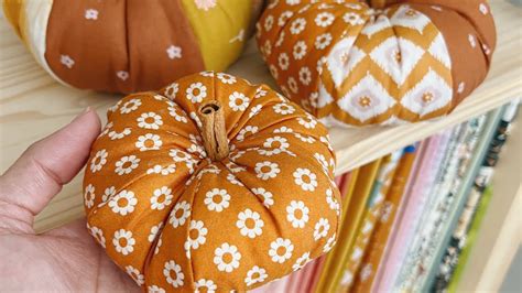 Cute Fall Fabric Pumpkins to Sew with Free Pattern - YouTube