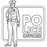 Police Officer Job/Career/Occupations Coloring Book/Page By SCWorkspace sketch template