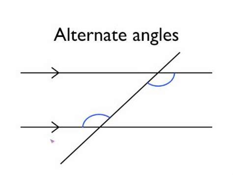 Angles in parallel lines- alternate angles - YouTube