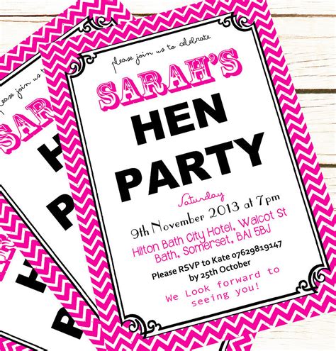 personalised 'hen party' invites by precious little plum | notonthehighstreet.com