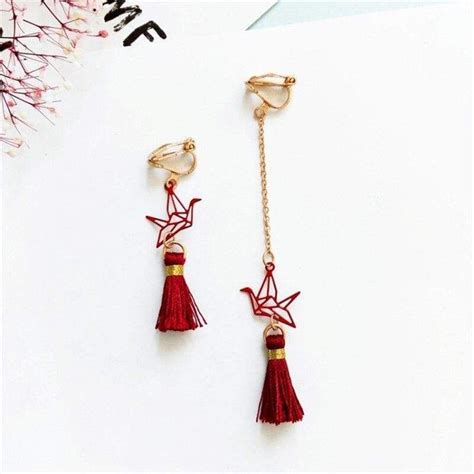 Japanese Earrings Geisha traditional kawaii street fashion outfit ...