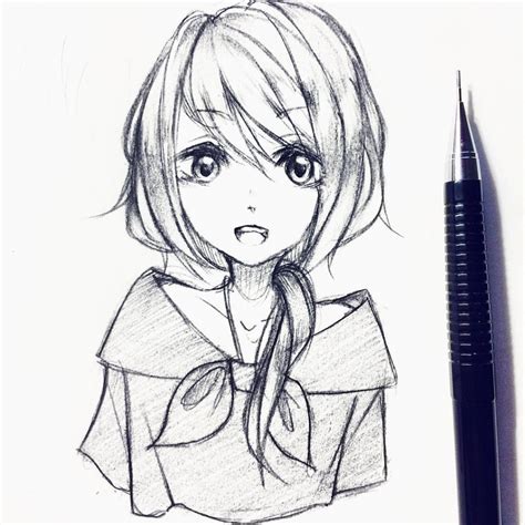 Anime Girl Drawing Easy at PaintingValley.com | Explore collection of Anime Girl Drawing Easy