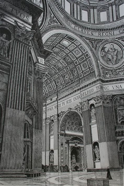 Basilica de San Pedro Drawing by martin adolfo pedernera | Saatchi Art