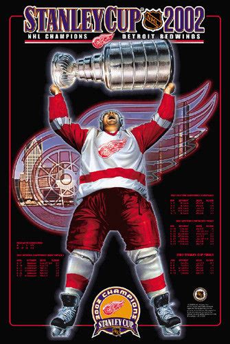 Detroit Red Wings "Holy Grail" 2002 Stanley Cup Championship Poster ...