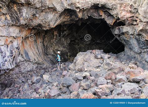 Indian Tunnel Cave In Craters Of The Moon National Monument, Idaho, USA Stock Photography ...