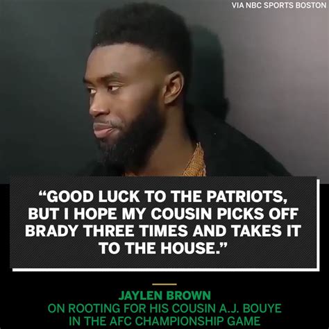 Jaylen Brown is picking family over the Patriots on Sunday. | SportsCenter | Scoopnest